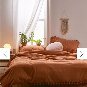 Orange / bronze queen duvet cover